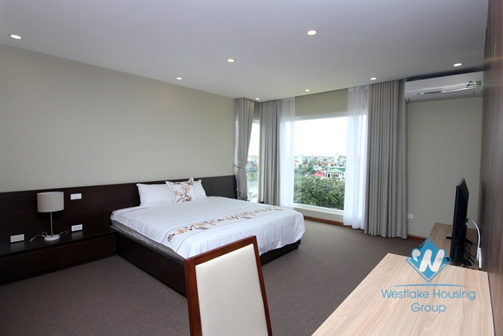 Modern lake view duplex apartment rental in Tay Ho, Hanoi